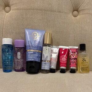 Clinique, bath and body , loccitane minis